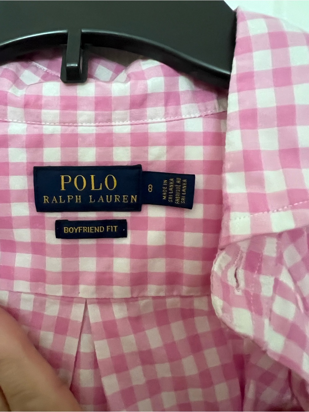 Ralph Lauren Pink Gingham Button-Down Shirt - Picture 2 of 4